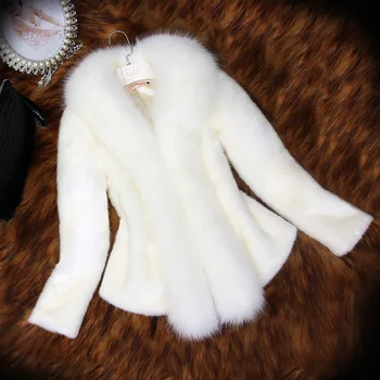 Žiemos nauji kailiniai paltai moterims apkarpytos ūdra triušio plaukų 2020 imitacija audinės kailio imitacija, kailiniai paltai lapės kailio apykaklė slim fit