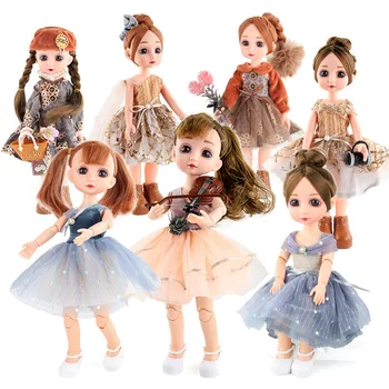 9 Stilių, 12-colių Lėlės Pasakų Žaisti Namas Mergina Žaislas Multi-jungtinio Kilnojamojo Suknelė Princesė Apdaila