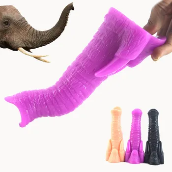 Gyvūnų elephant trunk dildo black didelis dildo sekso žaislai netikras penis dirbtinis analinis kaištis išangę kamštis įdaryti makšties skatinti dildo