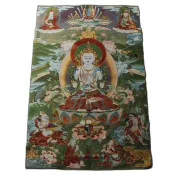 Rinkti Nepalas Thangka šilko Buda, Tibeto Buda Tangka tangguanyin Buda siuvinėjimo 19