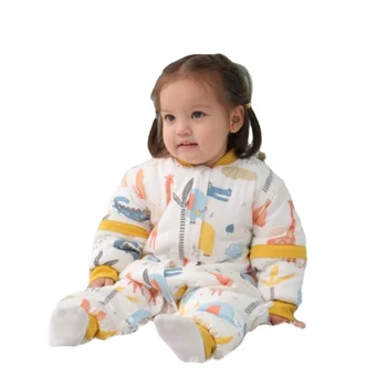 Pavasarį, Rudenį Sutirštės Sleepsack Kūdikių Anti Kick Antklodė Grynos Medvilnės Vaikų Žiemos naktiniai marškiniai, pižamos Kūdikiams, Padalinti Kojas miegmaišį