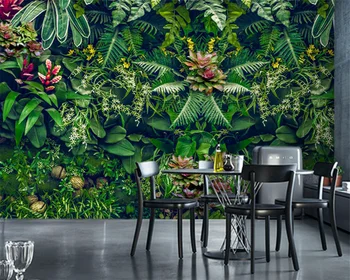 beibehang Pritaikytas modernus naujas restoranas, viešbutis, kavinė žaliųjų augalų, gėlių miško durpės papel de parede 3d tėtis peintwallpaper