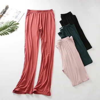 Didelio Dydžio Modalinio ir Medvilnės Moterų Namų Ziajać Pavasarį, Rudenį Moterų Sleepwear Pijama Kelnės Pantalones De Mujer