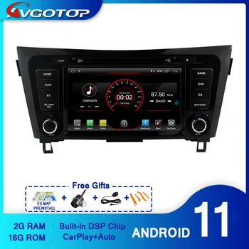 AVGOTOP Android 11 WINCE Bluetooth GPS, Automobilių Radijo DVD Grotuvas, NISSAN QASHQAI 2014-2017 Transporto priemonės Daugiaformačių