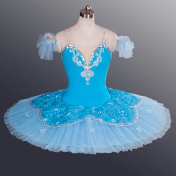 Fltoture Suaugusiųjų Blynas Tutu žydros Spalvos Profesionali Klasikinio Baleto Mdc AT1093 Blue Bird Baleto Scenos Kostiumai Tutu Sijonas