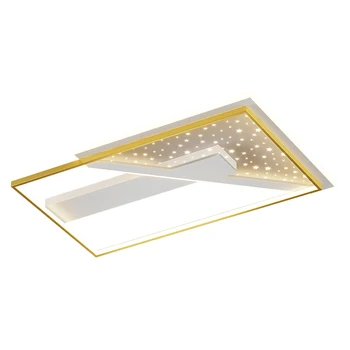 HITECDAD White gold star šiuolaikinės paprasta lubų lempa buitinių LED šviesos prabanga, asmenybės lempa kambarį miegamasis