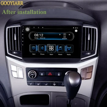 1Din 8core RAM4G ROM64G Android10 automobilio stereo radijas 9 colių Automobilinis multimedia grotuvas Hyundai H1 2017-2018 su Carplay 4G dsp