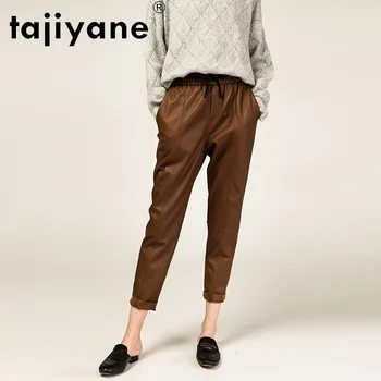 Tajiyane Korėjos Mados Haremo Kelnės Moterų 100% Avikailis Odos Kelnės Moterims Aukšto Liemens Kelnės 2021 Pantalon Femme Pph4552