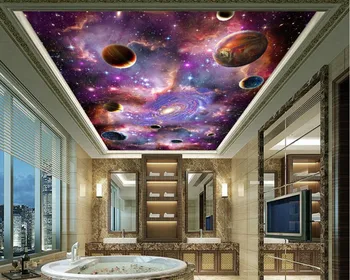3d tapetai pasirinktinius nuotraukų neaustinių freskos žvaigždėtas dangus Paukščių takas 3d sienų freskomis tapetai kambario lubų apdaila, dažymas