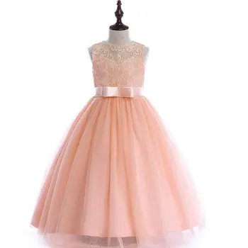 Rožinė Ilga Vestuvinė Suknelė Mergina Vaikų Frocks Vestidos Disfraces Infantiles 14 Metų amžiaus Vaikams Drabužių RKF184038