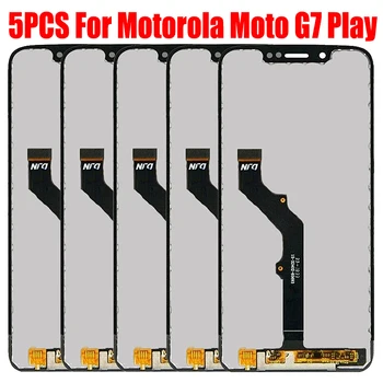5vnt/daug Motorola Moto G7 Žaisti skystųjų KRISTALŲ Pantalla Matricos Modulis Monitorių su Jutikliniu Ekranu, skaitmeninis keitiklis Stiklo Surinkimas