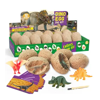 Dinozaurų Kiaušinių Vaikams 12PCS Dino Kiaušinių Kasimo Rinkinys KAMIENINIŲ Žaislai 3-12 Metų amžiaus Vaikai Švietimo Kasti Rinkinys Su 12 Kiaušinių Lengva