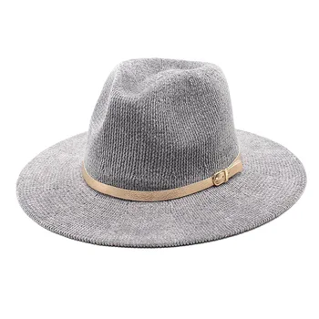 2021Fedora megzti Skrybėlę vientisos spalvos šviesos valdybos platus kraštų top hat šeniliniai šiltas džiazo skrybėlę vyrams ir moterims