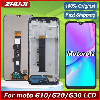 Nauji 100% Originalus Už Motorola Moto G10 G20 G30 LCD Ekranas Su Rėmu Jutikliniu Ekranu, Aukštos Kokybės Ekranas Asamblėjos Pakeitimo