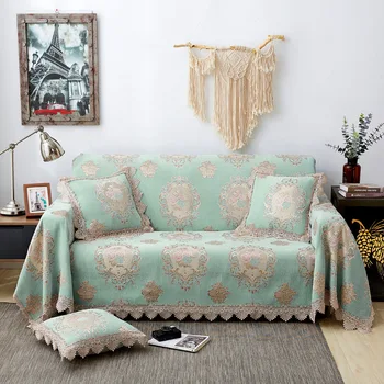 Europos storio spausdinta šeniliniai sofa rankšluosčio Audinio apsauga nuo dulkių sofos pagalvėlė apima 