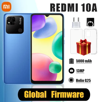 Pasaulio ROM Xiaomi Redmi 10A 10 Išmanųjį telefoną 5000mAh 6.53 MTK Gel G25 Octa Core 13MP Kamerą