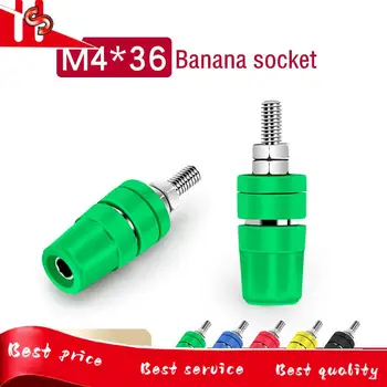 5vnt m4x36 gryno vario terminalas 4mm banana Jack Lizdas 20A privalomas po Banana plug jungtis M4*36 Juoda raudona mėlyna žalia geltona