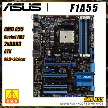 ASUS F1A55 pagrindinė Plokštė AMD A55 integruota 8 kanalų garso Lusto, Socket FM1 64GB Remti Dual-channel DDR3 2250MHz Atminties PCI-EX16