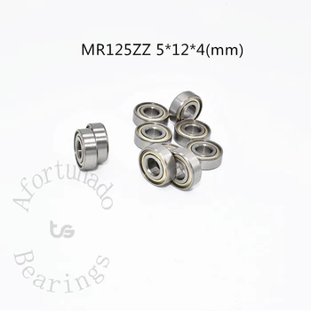 Miniatiūriniai Guolių 10vnt MR125ZZ 5*12*4(mm) nemokamas pristatymas chromo plieno Metalo Uždaromos Didelės spartos Mechaninė equipme
