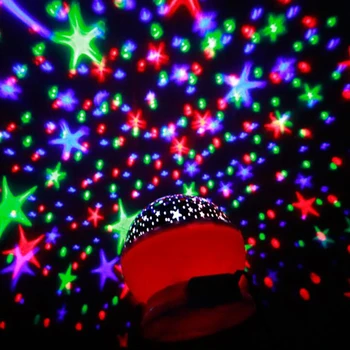 USB LED Naktį mėnulio Šviesos lempos Žvaigždė Danguje Automatinė Sukasi Projekcija Šviesos Projektorius Naujųjų Metų Girliandą Kalėdų Šviesos