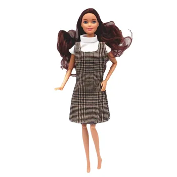 Klasikinio Netikrą 2 vnt Lėlės Suknelė 1/6 BJD Doll Drabužius Barbie Drabužių Komplektus 11.5