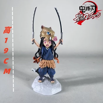 Demon Slayer 19cm Nezuko Pav Inosuke Kimetsu Nr. Yaiba Anime Statulėlės Kawaii Mielas Veiksmų PVC Statula Modelis Žaislai Kalėdų Dovana