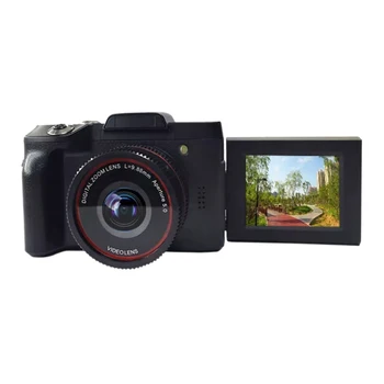 VISĄ 16MP 16X Priartinimo 1080P HD Ekrano Sukimosi Mini Mirroless Skaitmeninis Fotoaparatas vaizdo Kamera DV, Su Built-In Mikrofono