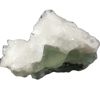 72.8 gNatural žalia fluorito, balti kalcito intergrowth, mineralinio pavyzdys
