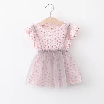 H1114 Bamblys Baby Princess Suknelės 2021 Naujas Vasaros Newbron Kūdikių Gėlių Suknelės Gėlių Kostiumai Vaikams Mergaitėms Mielas Vestidos