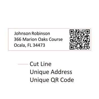 Individualizuotos Atspausdinta Nulupkite Unikalus Skirtingų Pašto Adresas QR Lipdukas, Etikete Lapas