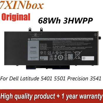 7XINbox 15.2 V 68Wh 4250mAh 3HWPP Originalus Laptopo Baterija Dell Latitude 5401 5501 Tikslumo 3541 Serija Naujas P80F003 P98G003