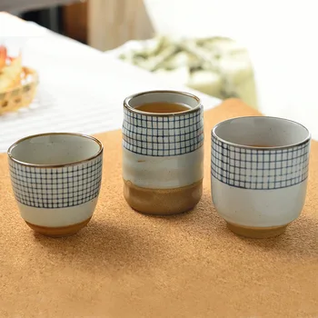 Puodelis Japonijos-korėjos stiliaus sriuba bowl teacup tauriosios keramikos, rankomis dažyti puodelis grotelės kūrybos ir vėjo keramikos teacup