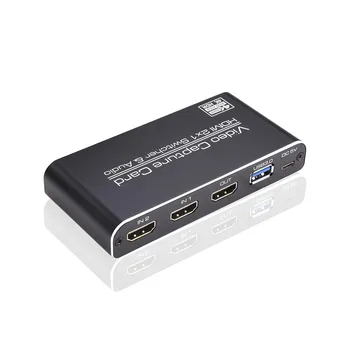 NK-X6 HD USB3.0 Filmavimo Kortelės 4K 1080P HD 2-in-1 Switcher ir Garso Suderinama su PS4/XBOX/Įrašymas/Live Transliacijos