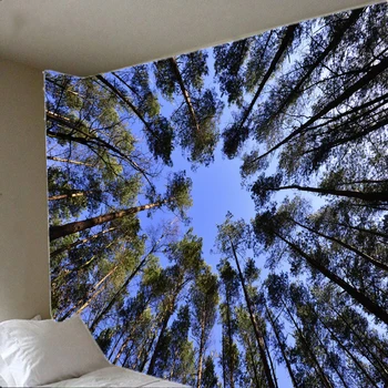 Miško Žvaigždėtą Gobelenas Sienos Kabo 3D Spausdinimo Miško Gobelenas Galaxy Gobelenas Miško Gobelenas Medis, Gobelenas Naktį