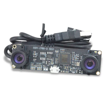 1 Mln. Pikselių Hd Sync Dual-eye Kamera Modulis OV9732 Veido Atpažinimo Hd Gylio Nustatymo USB Driveless vaizdo Kameros Modulis