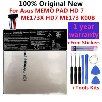 100% Originalus Pakeitimo 3950mAh Tablečių Baterija Asus MEMO PAD HD 7 ME173X HD7 ME173 K00B C11P1304 Baterijų Bateria+Įrankiai