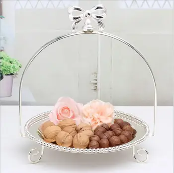 mados sidabro spalvos metalo tortas stovi stalčiuko tortas dekoravimo dėklas saldainiai baras accesorios, vestuvių dekoravimas DGP066
