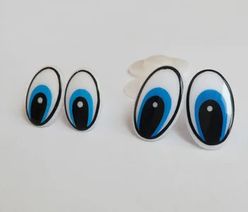 200pcs/daug 14x22mm&16x27mm plastiko animacinių filmų saugos žaislas akis su balta plovimo 
