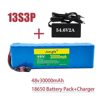 48v ličio jonų baterija 48v 30Ah 1000w 13S3P Ličio jonų Baterijos Paketas 54.6 v i E-dviratis Elektrinis dviratis Paspirtukas su BMS+kroviklis