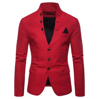 2022 m. rudenį naujų laisvalaikio kostiumas vyrų striukė raudona korėjos versija tendencija, plonas kostiumas vyrų striukė vyrai vaguelett sportiniai švarkai (bleizeriai)