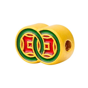 Naujas Grynas 24K Geltonojo Aukso Apyranke 3D 999 Aukso Monetos Spalvinga Apyrankė