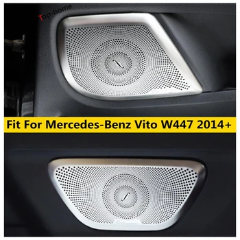 4Pcs Nerūdijančio Plieno Durų Garso Garso Garsiakalbis, aukštų dažnių garsiakalbių Dekoro Rėmo Dangtis Apdaila Reikmenys Mercedes-Benz Vito W447 2014 - 2021