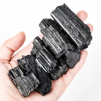 1kg juoda turmalino kristalai grupių kvarcas, Natūralus akmenys