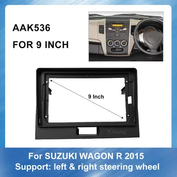 2 Din Automobilio Radijas Stereo Imtuvas Fasciją Surround Už-Suzuki VISUREIGIS R 2015 GPS Navigacijos Pulto Adapteris Refitting Rinkinys rėmelį