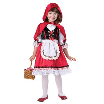 Klasikinis Mažai Raudona Jojimo Hood Vaidmenį, Žaisti Žaidimus, Cosplay Kostiumų Vaikams Mergaičių Halloween Carnival Veiklos Nuslėpti Vienodas
