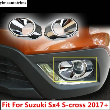 ABS Chrome Priekiniai Rūko Foglights Lempų Šviesas, Apimti Apdaila Reikmenys Suzuki SX4 s-cross 2017 - 2021 Šildomi Rinkinys