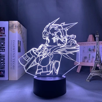 Anime 3d Lempos Symphogear Hibiki Tachibana LED Nakties Šviesa už Kambario Dekoro naktinė lempa Gimtadienio Dovana Manga Symphogear Neoninės Šviesos