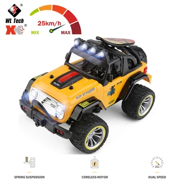 Wltoys 2.4 G RC Automobilių 2WD visureigis Transporto priemonės Modelio, 3.7 V 90mAh Baterija Su Šviesos Nuotolinio Valdymo Mechaninė Sunkvežimių Vaikų Žaislas