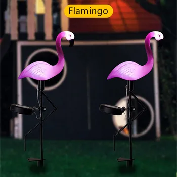 Saulės Flamingo Lempos Vejos Kraštovaizdžio Saulės Šviesos Sodas, Šviesos, Atsparus Vandeniui Zoo Saulės Led Light Saulės Energijos Lauko Sodininkystė, Kempingas