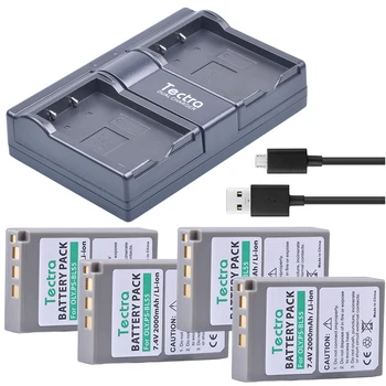 4Pcs PS-BLS5 PSBLS50 Li-ion Baterija ir USB Dual Channel Kroviklis skirtas Olympus PEN E-PL2, E-PL5 ir E-PL6 E-PL7 E-PM2 OM-D E-M10 E-M10 II